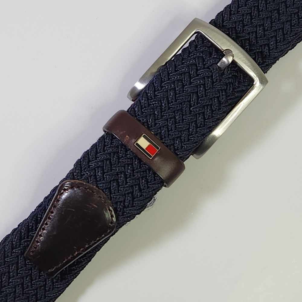 Tommy Hilfiger Navy Braided and Brown Men's Belt
